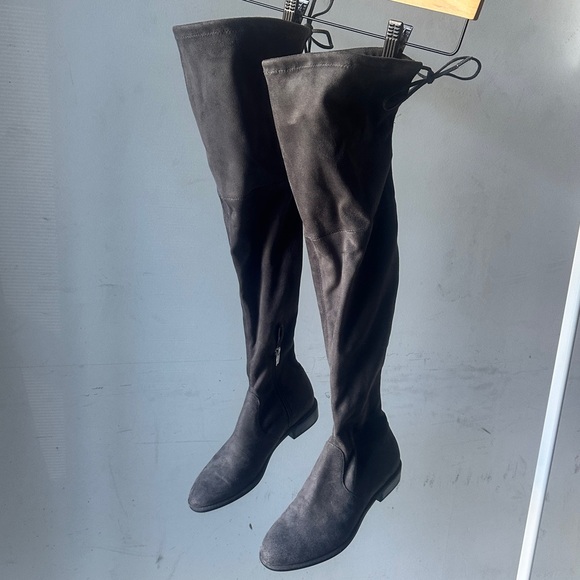 Marc Fisher Suede-Feel Over-the-Knee Boots - Picture 1 of 7